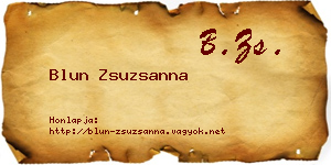 Blun Zsuzsanna névjegykártya